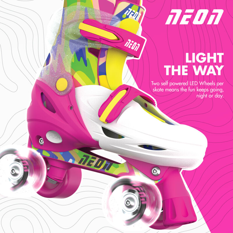 Neon Combo Skates (Pink & Yellow)
