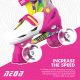 Neon Combo Skates (Pink & Yellow)