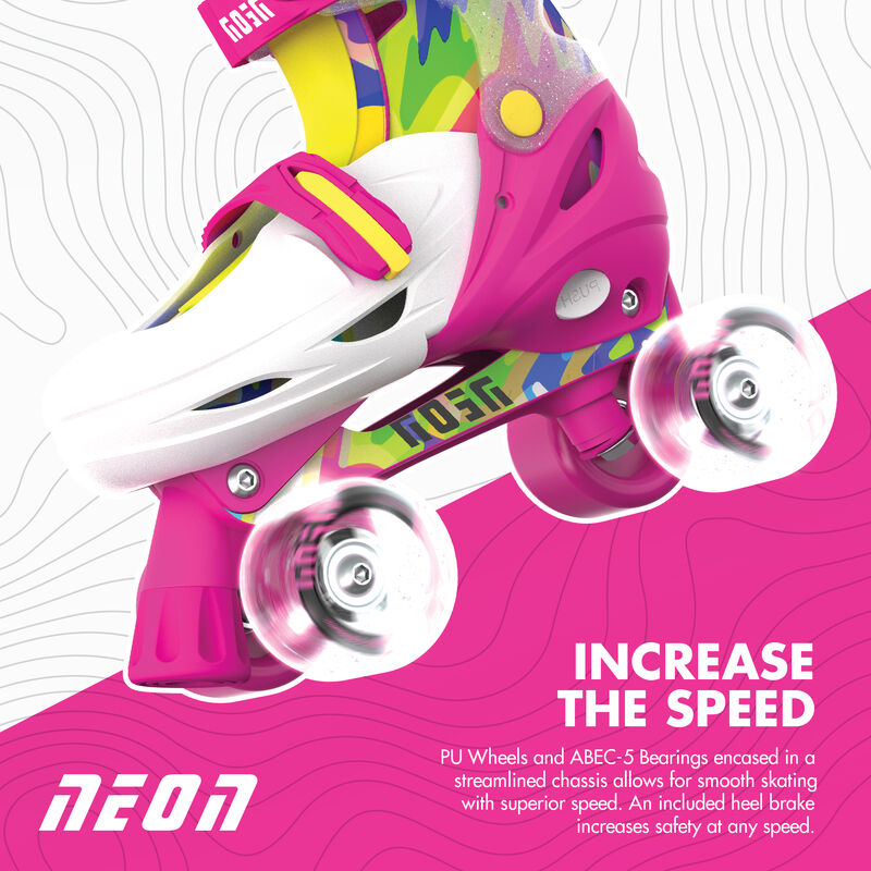 Neon Combo Skates (Pink & Yellow)