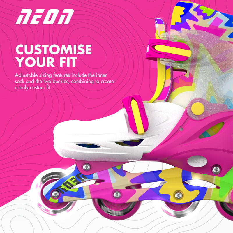 Neon Combo Skates (Pink & Yellow)