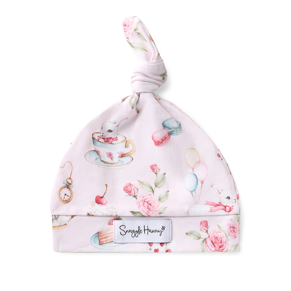 Alice`s Tea Party Knotted Beanie