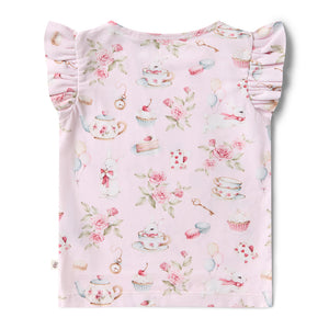 Alice`s Tea Party T-Shirt With Frill