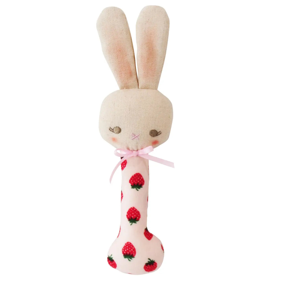 Bunny Stick Rattle (Strawberry)