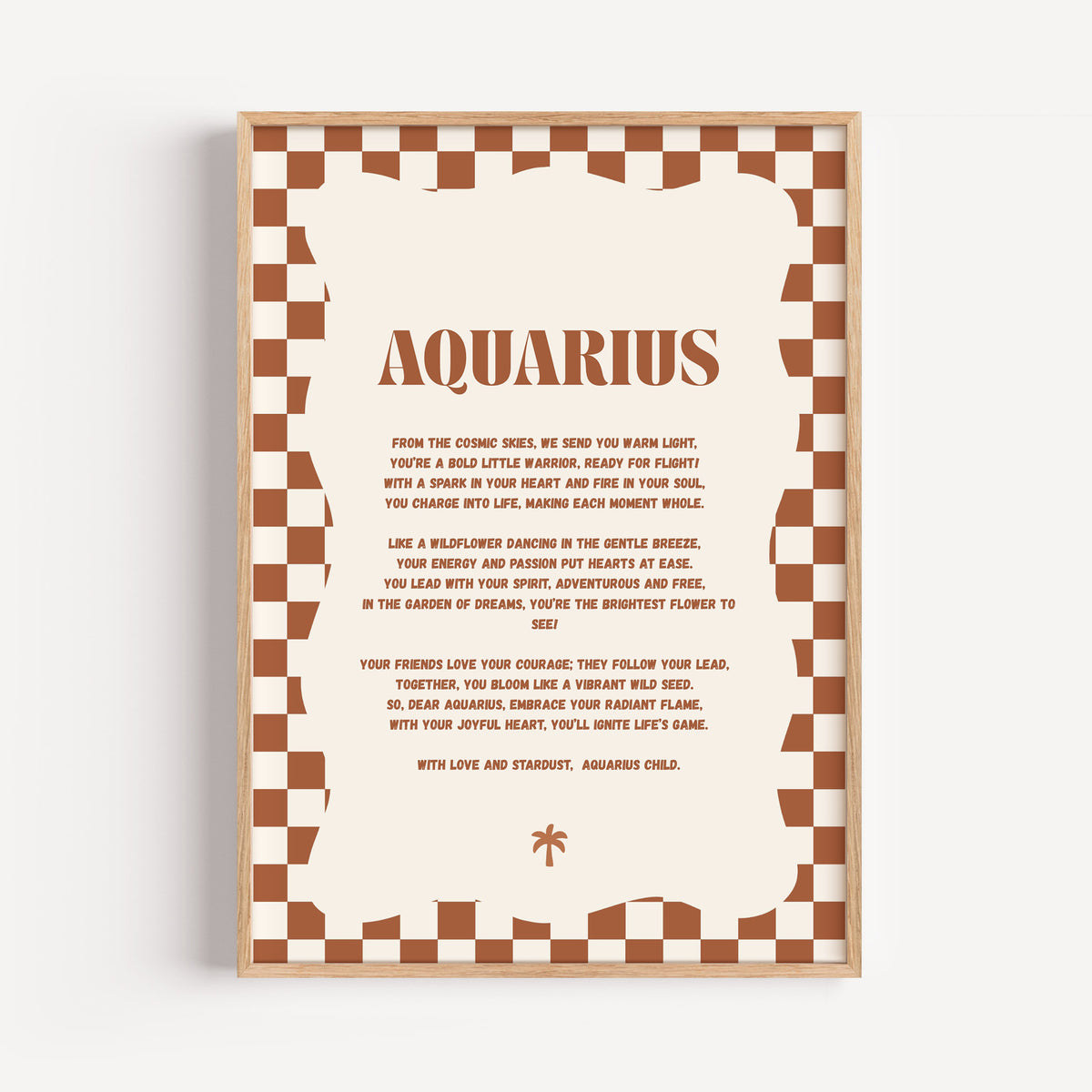 Boho Zodiac A4 Print (Aquarius)