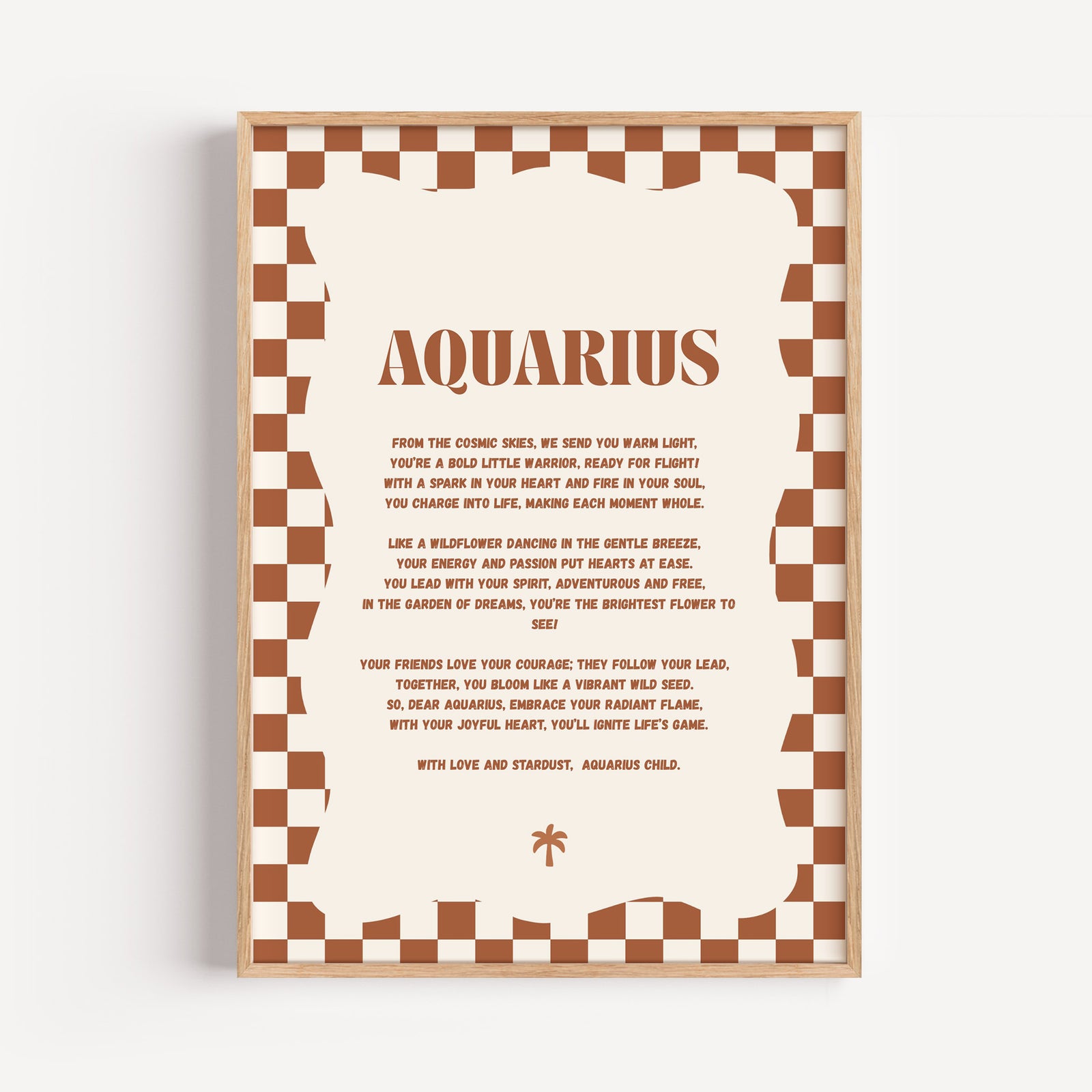 Boho Zodiac A4 Print (Aquarius)