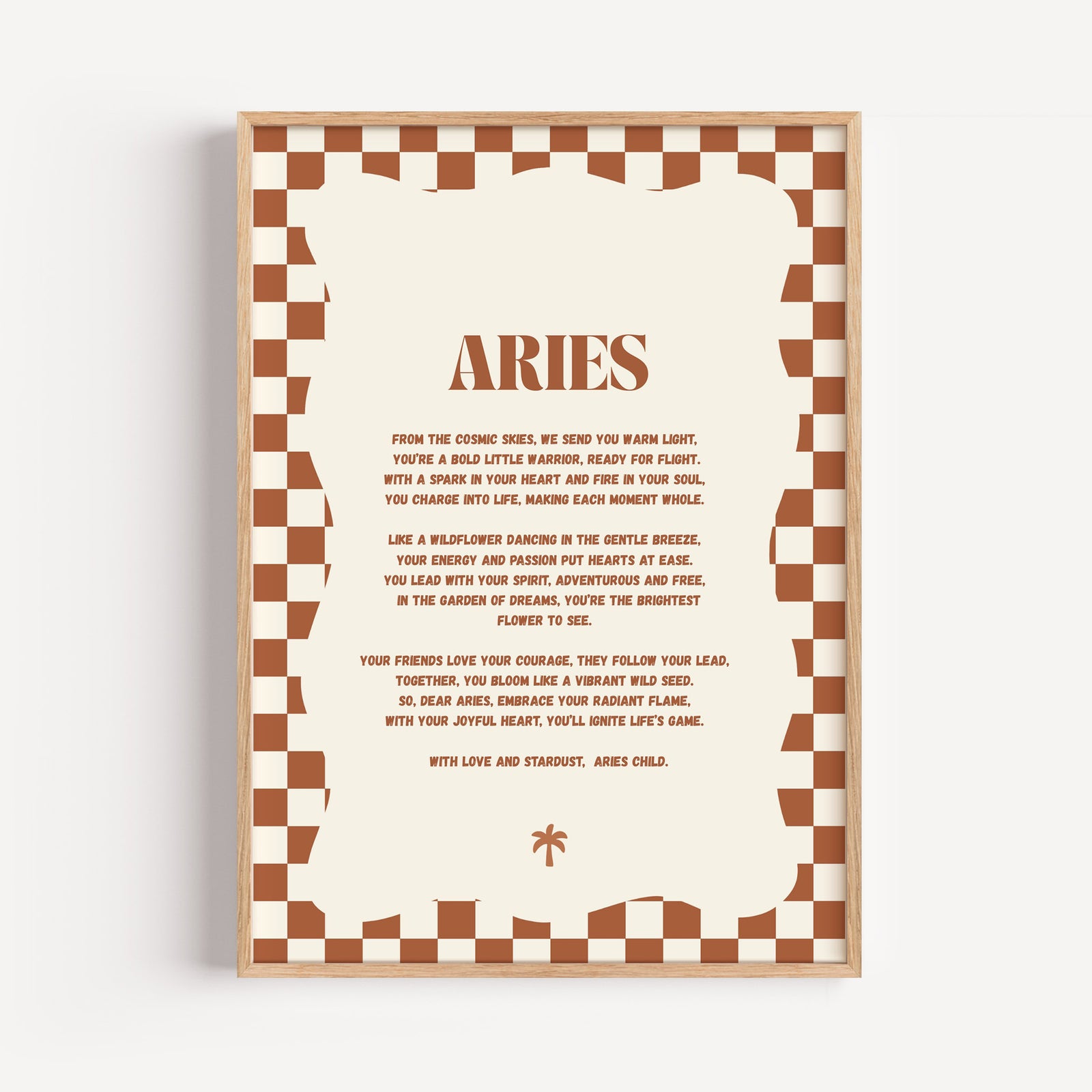 Boho Zodiac A4 Print (Aries)