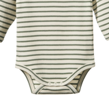 Long Sleeve Bodysuit (Nettle Sailor Stripe)