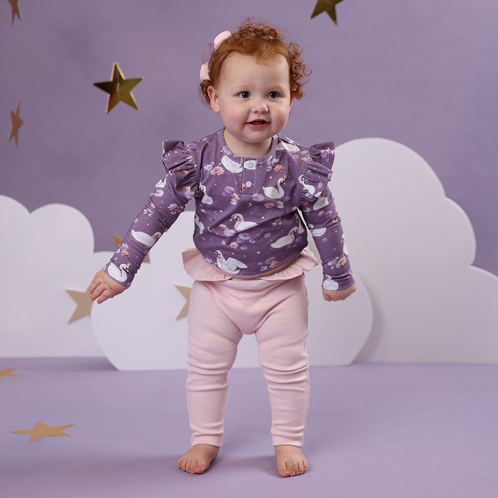 Baby Pink Pants With Frill