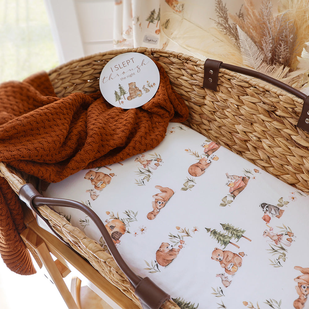Bears Bassinet Sheet/Change Pad Cover