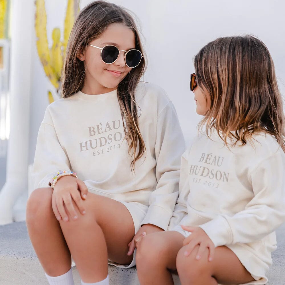 Kids Cloudy Oatmeal Cropped Sweater