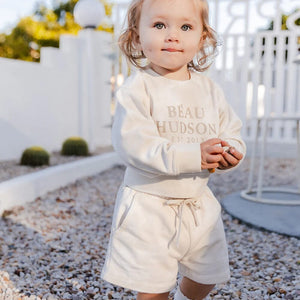 Kids Cloudy Oatmeal Cropped Sweater