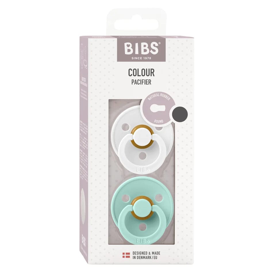BIBS Colour Double Pack (White/Mint)