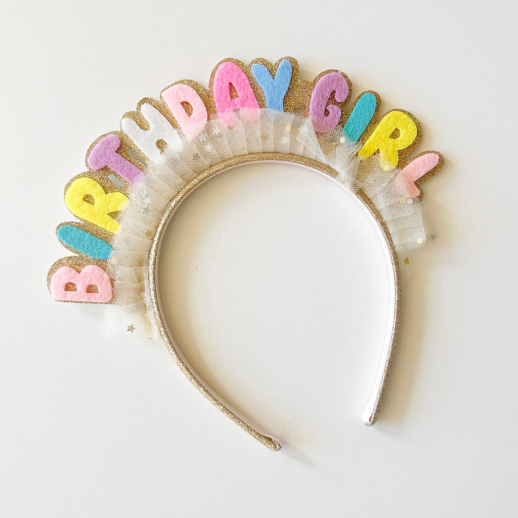 Birthday Girl Headband (Colourful) Kawaii Kids