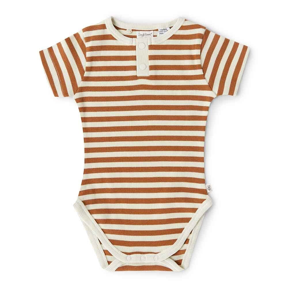Biscuit Stripe SS Bodysuit