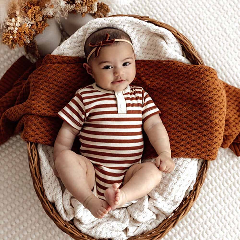 Biscuit Stripe SS Bodysuit