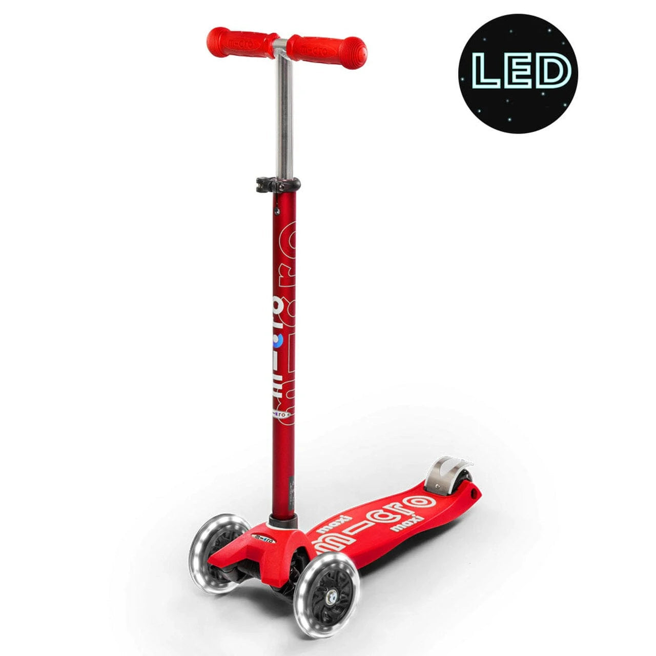 Maxi Micro Deluxe LED Scooter (Red)