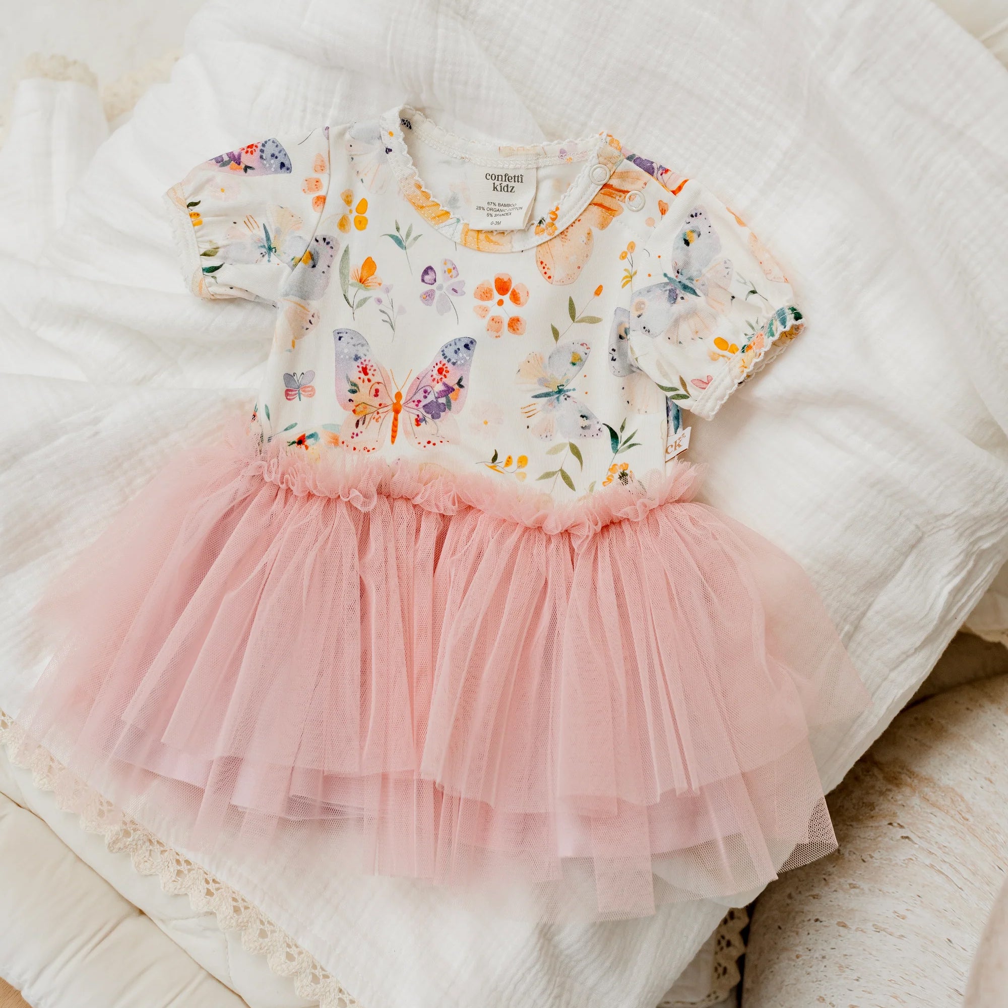 Butterfly Blooms Onesie Tutu Dress