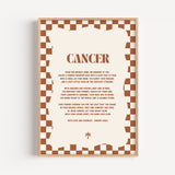 Boho Zodiac A4 Print (Cancer)