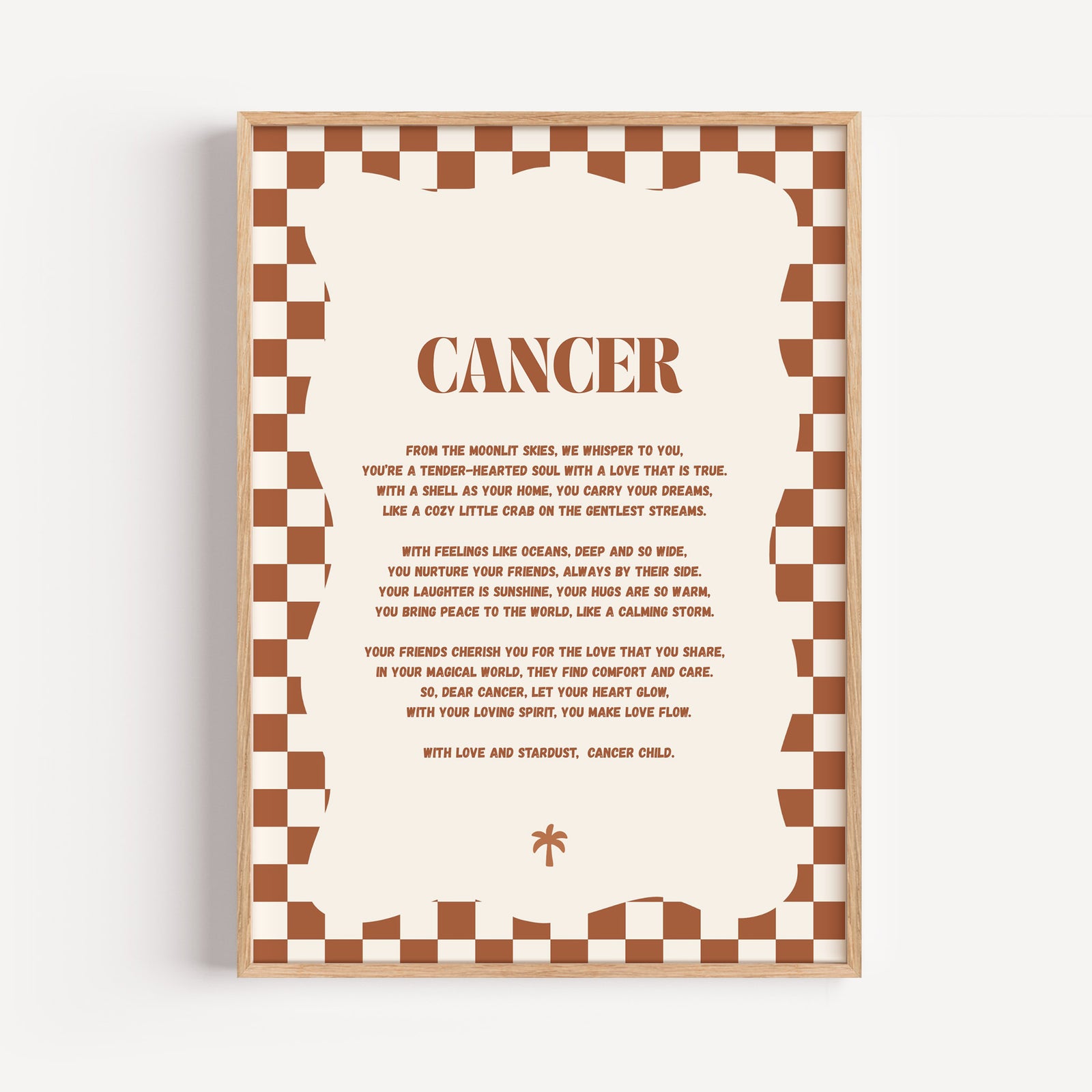 Boho Zodiac A4 Print (Cancer)