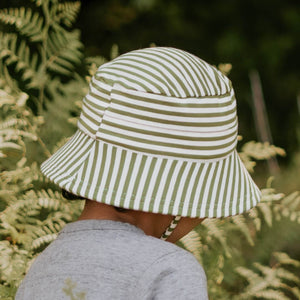 Classic Bucket Sun Hat (Khaki Stripe)