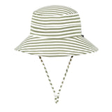 Classic Bucket Sun Hat (Khaki Stripe)