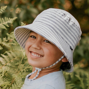 Classic Bucket Sun Hat (Grey Stripe)