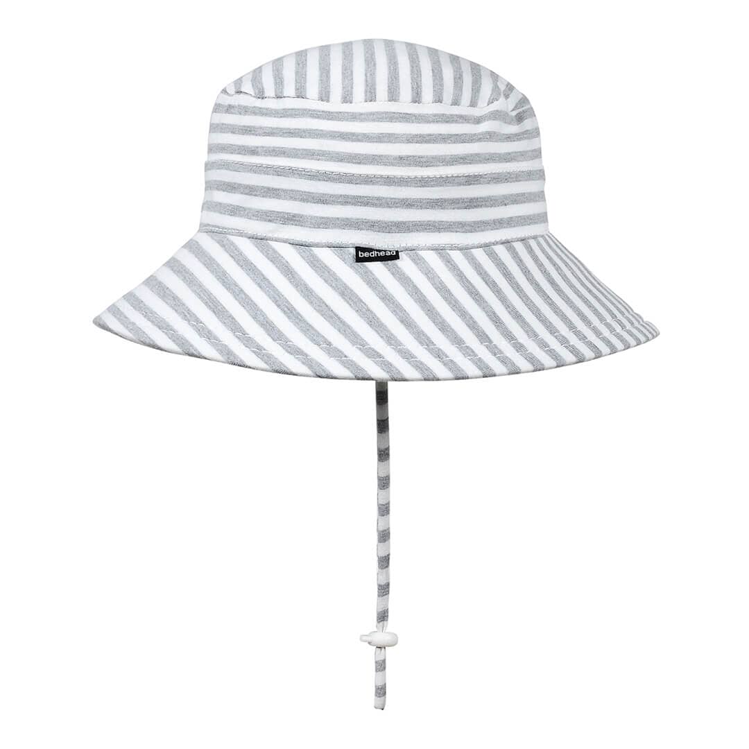 Classic Bucket Sun Hat (Grey Stripe)