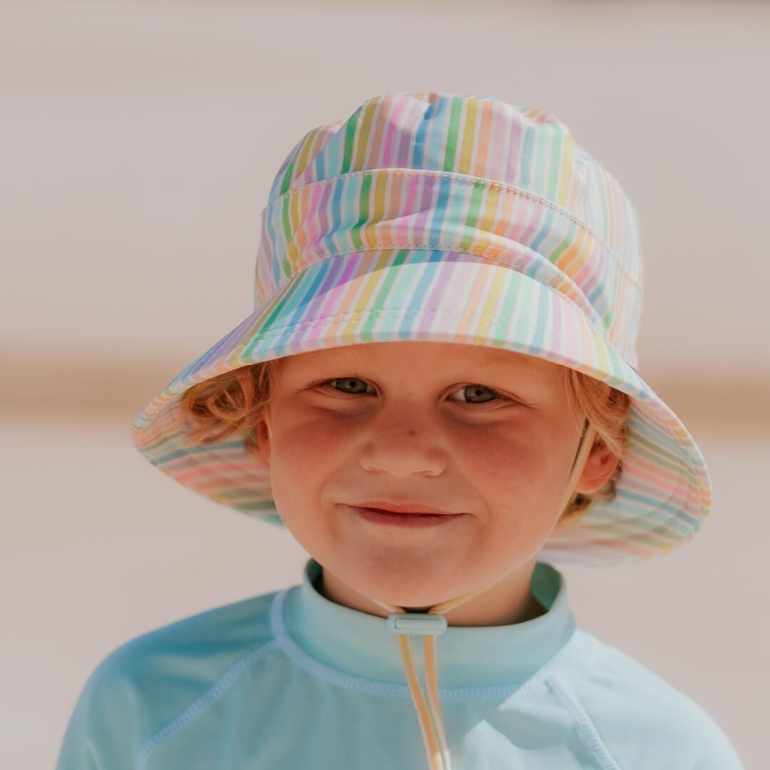 Kids Classic Swim Bucket Hat (Rainbow)