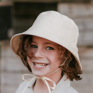 Explorer Kids Reversible Bucket Hat (Frankie/Flax)