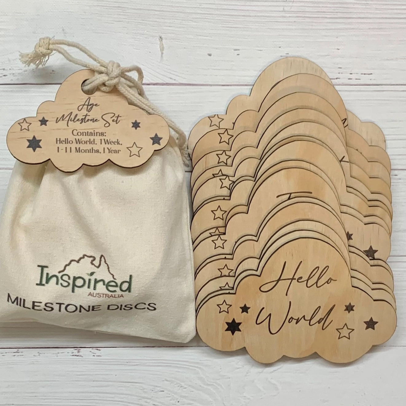 Cloud Shape Milestone Discs