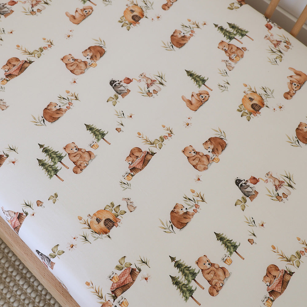 Bears Fitted Cot Sheet