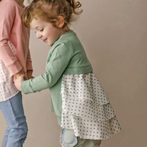 Dot Swing Back Jumper (Sage)