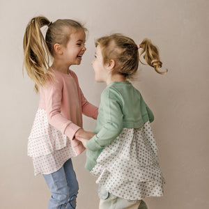 Dot Swing Back Jumper (Sage)