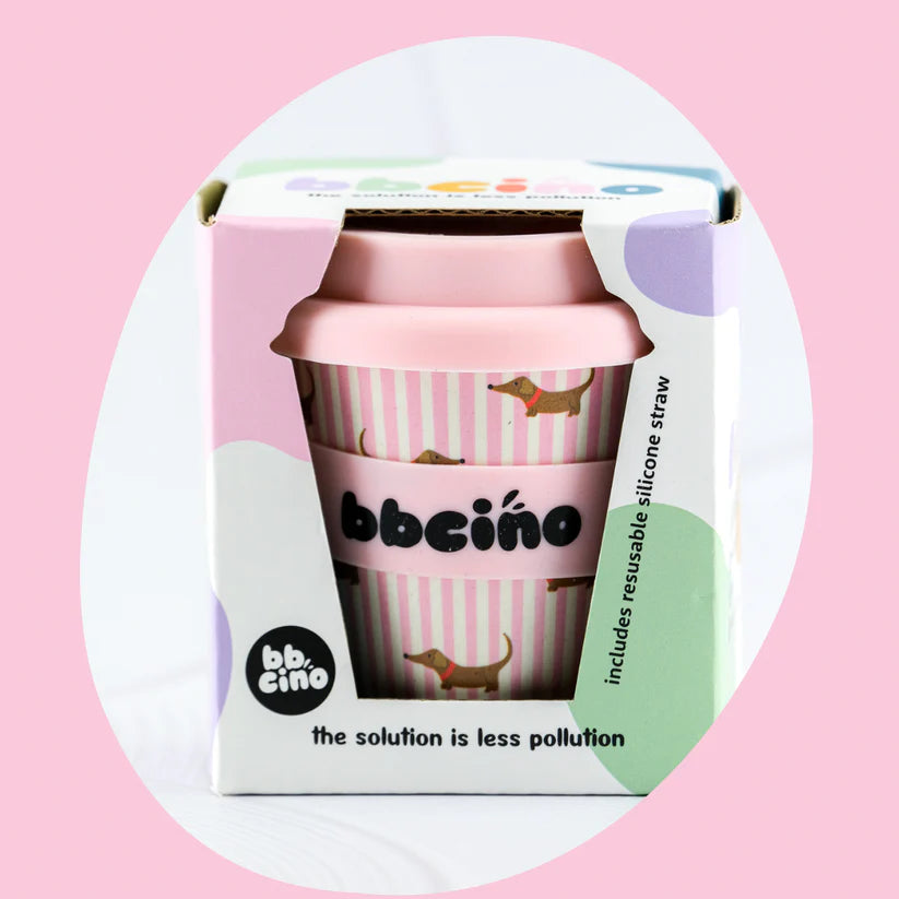 Dash in Pink Bamboo Babycino Cup