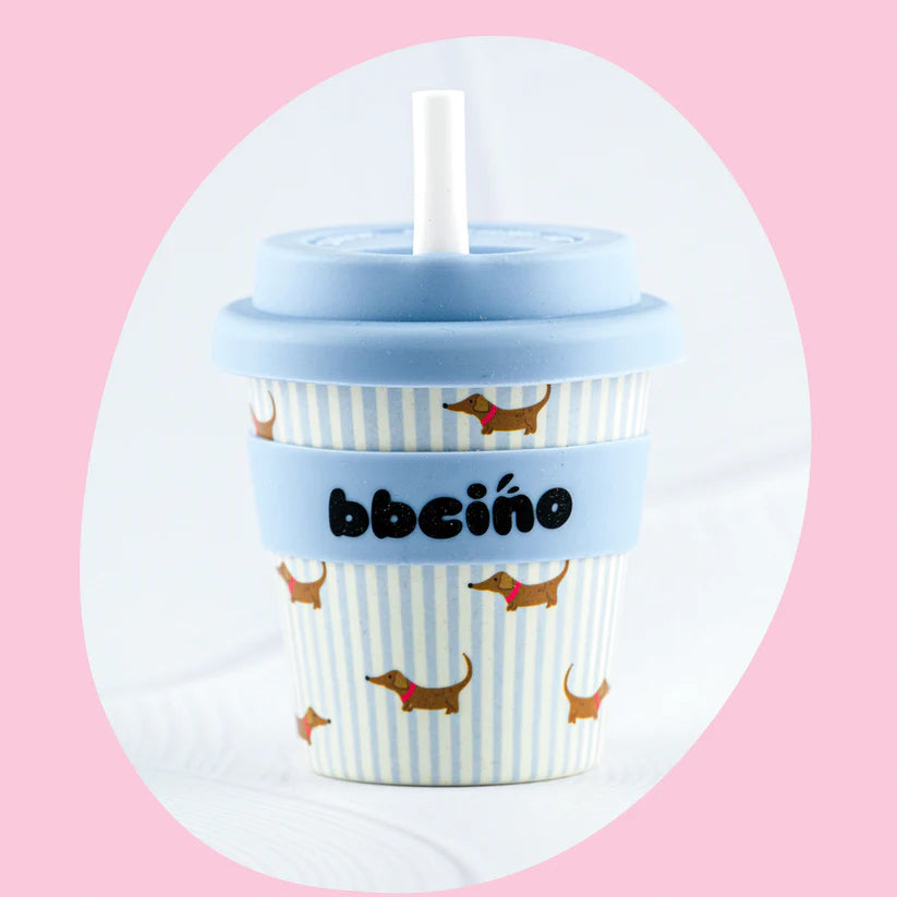 Dash in Blue Bamboo Babycino Cup
