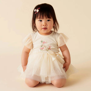 Reindeer Garden Tutu Romper - Antique Cream