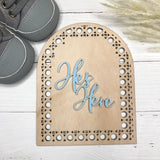 3D Rattan Plaque - He is Here