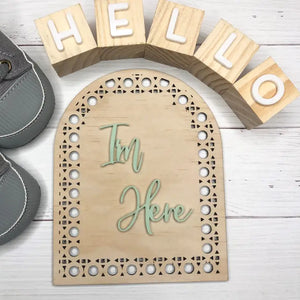 3D Rattan Plaque - I am Here