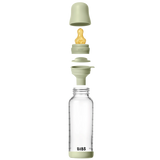 Glass Baby Bottle Latex Complete Set 240ml (Sage)