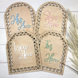3D Rattan Plaque - We are Here