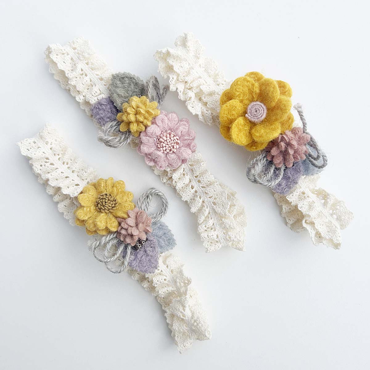 Baby Felt Flower Headband (3 Colours)