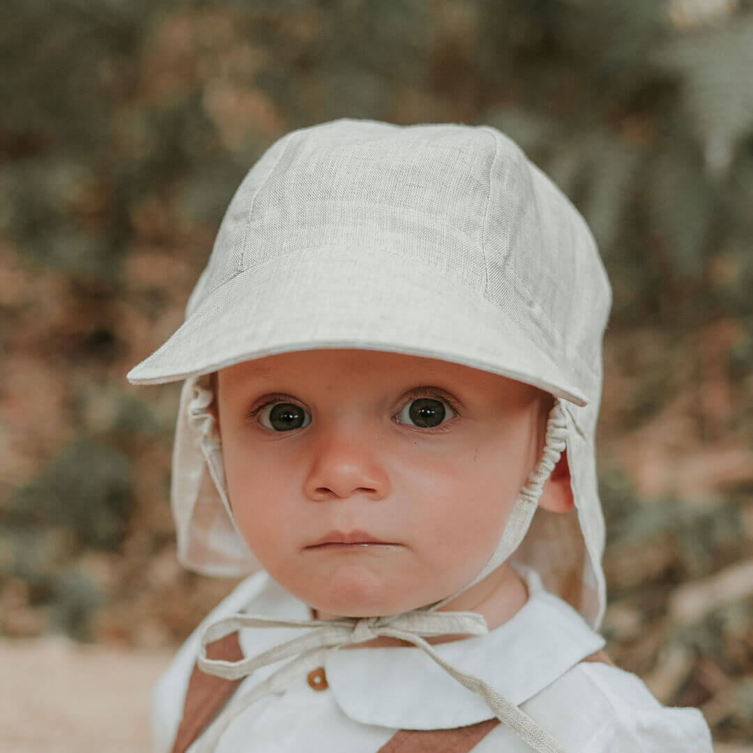 Lounger Baby Reversible Flap Sun Hat (Flynn/Flax)