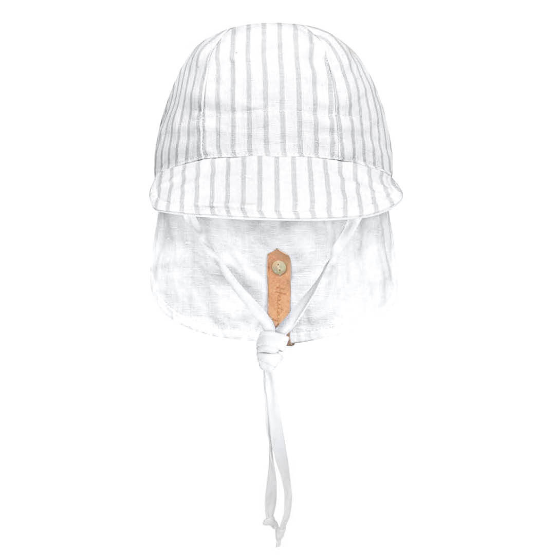 Lounger Baby Reversible Flap Sun Hat (Finley/Blanc)
