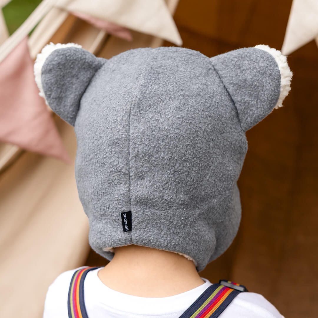 Koala Fleecy Beanie (Grey Marle)