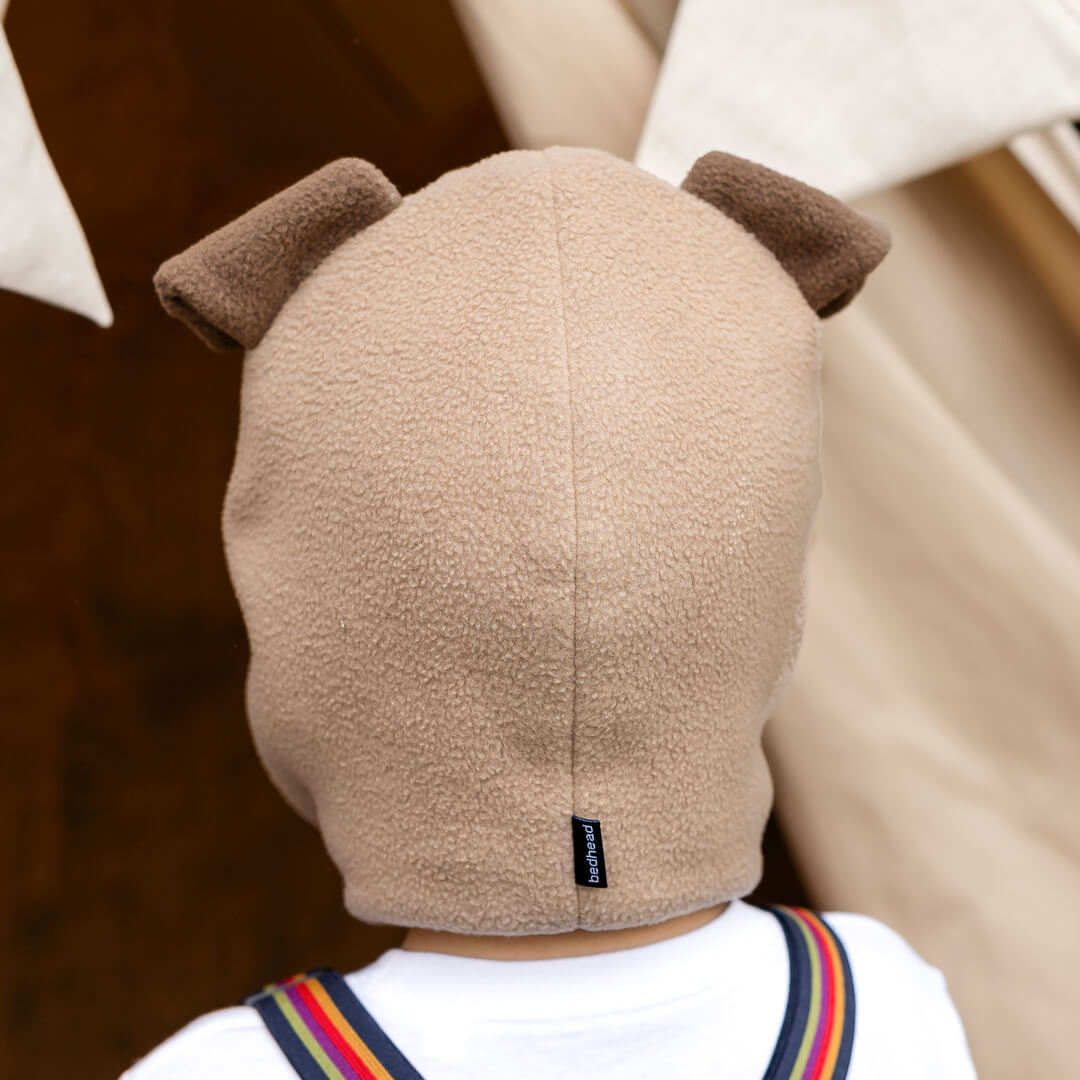 Puppy Fleecy Beanie (Brown)