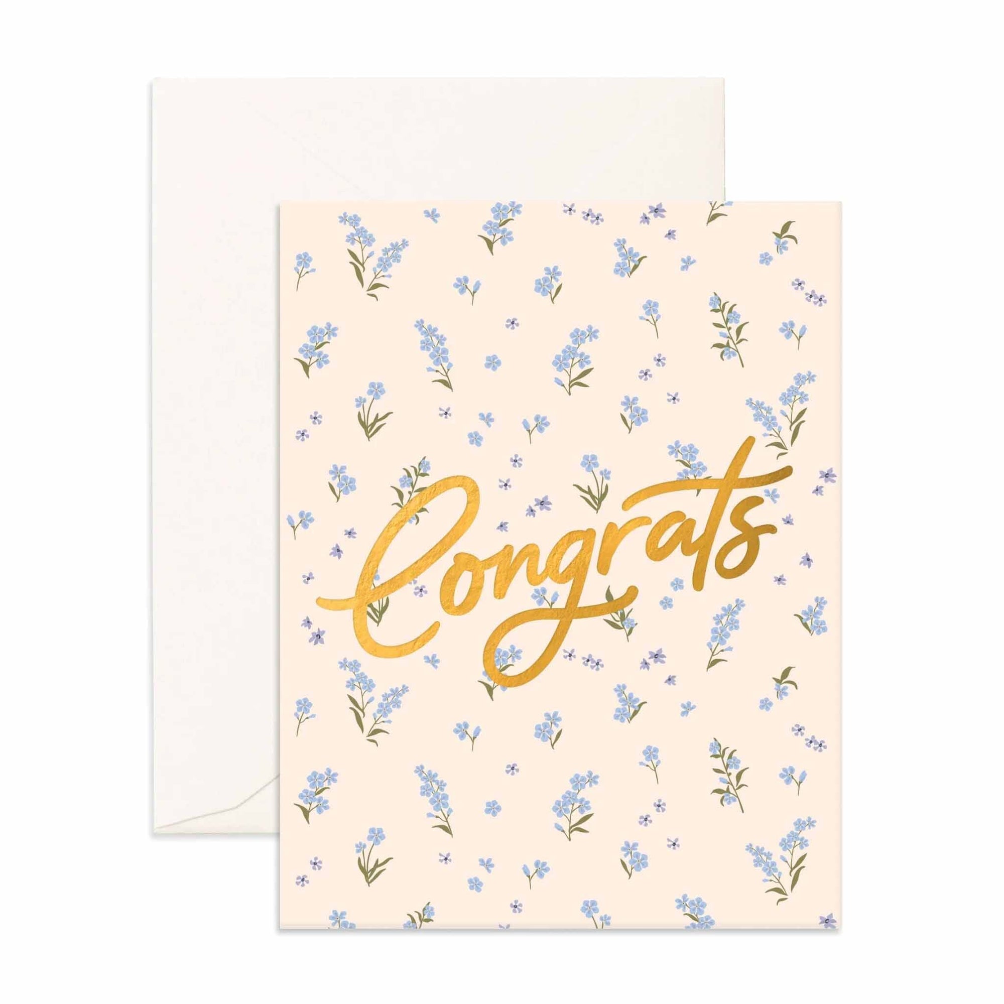 Congrats Forget Me Not Greeting Card