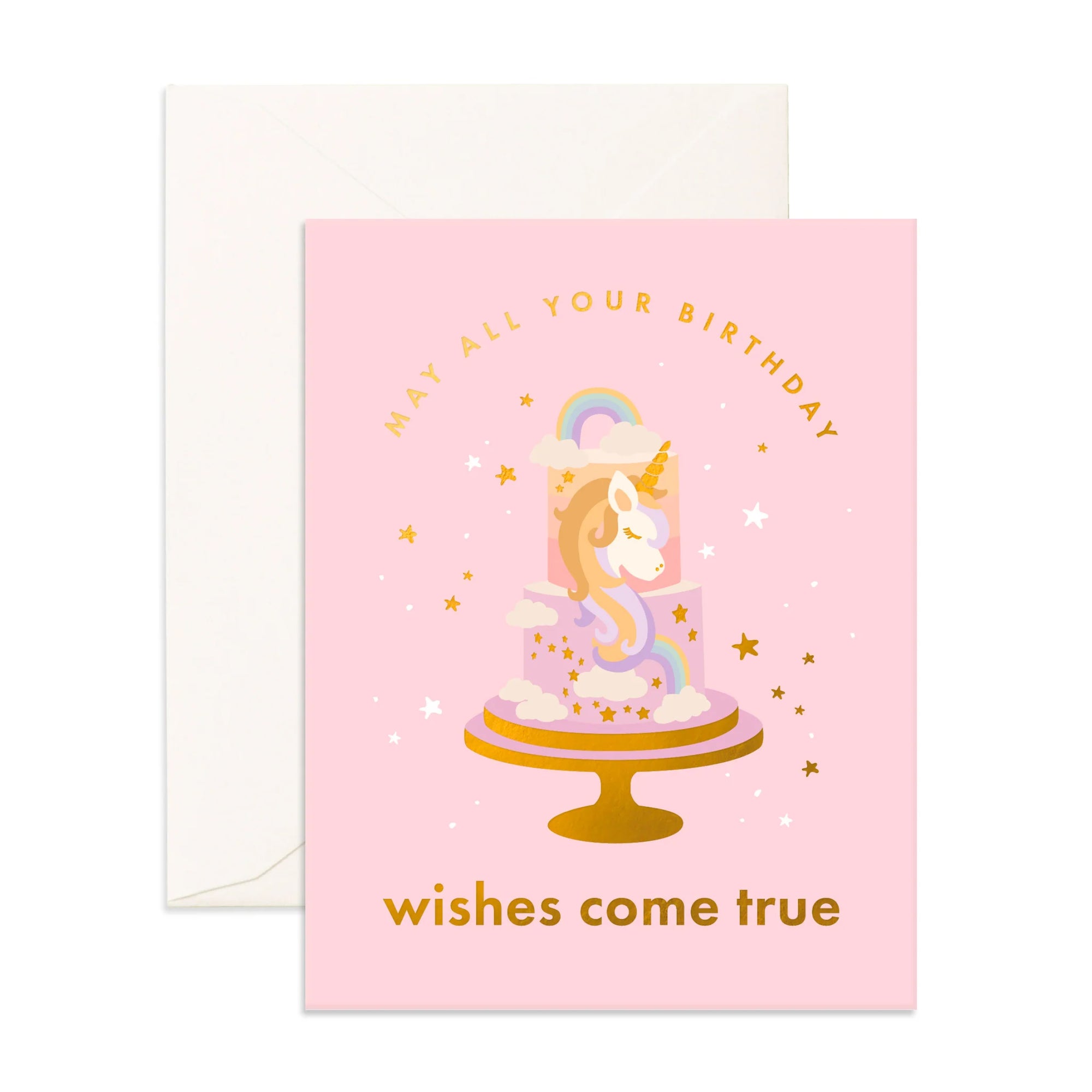 Birthday Cake Unicorn Greeting Card