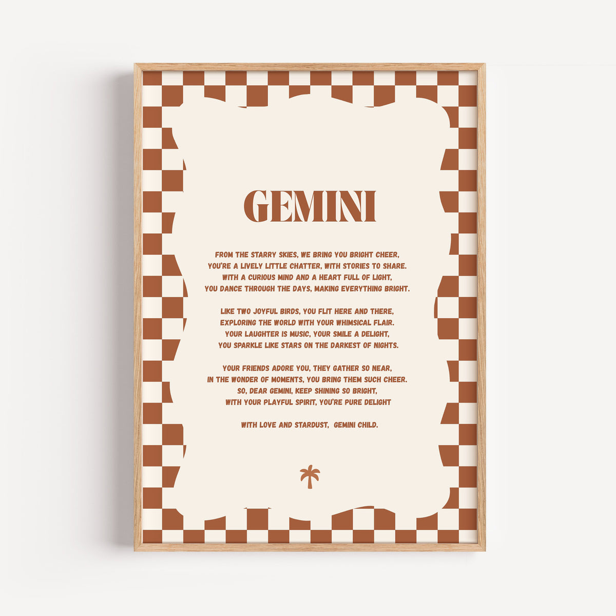 Boho Zodiac A4 Print (Gemini)