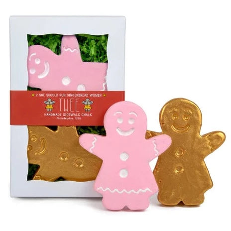 She Should Run Gingerbread Woman Handmade Sidewalk Chalk