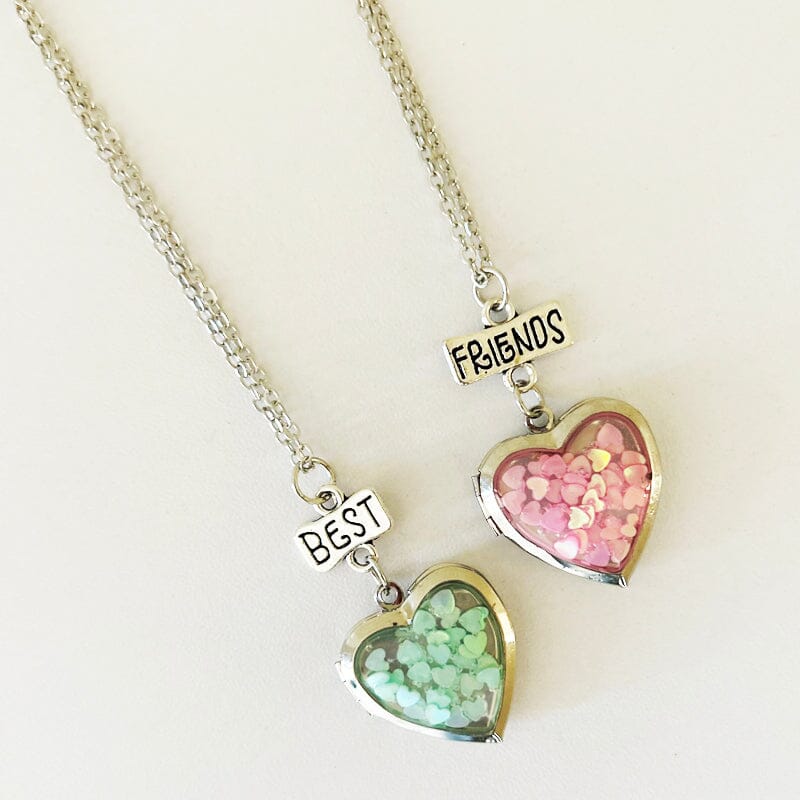 Glitter Locket Best Friends Necklace